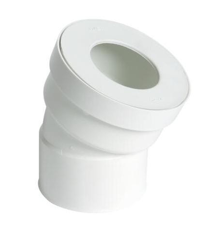 PIPE POUR WC EN PVC - Femelle - Courte coudé