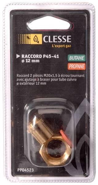 RACCORD POUR GAZ BUTANE ET PROPANE EN RECIPIENT - Gamme sous coque - Raccord à braser P45-41