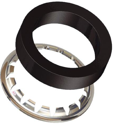 COLLET MOBILE - Joint caoutchouc + bague inox