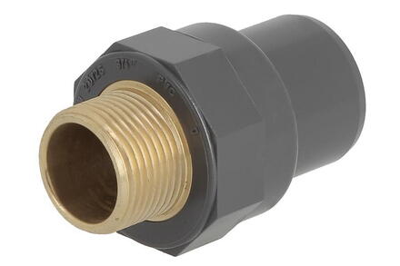 EMBOUT A COLLER / A VISSER PVC - MF - Filetage laiton