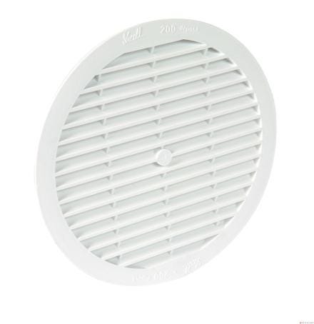 GRILLE RONDE AV.MOUST.D200 BLC          1B213 NICOLL  [1B213] 