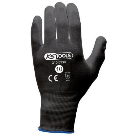 GANTS MICROFIBRE NOIR T.10  -12P- KS 310.0330 KS TOOLS  [310.0330]