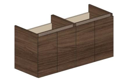 MEUBLE S/PLAN EAZY26 4P 120CM CHENE FON.  ENS