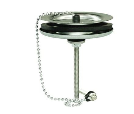 KIT D'OBTURATION - Inox-métal ø 85 mm - Pour évier grès perçage Ø 60 mm