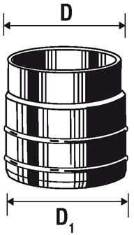 MANCHON HDPE - De raccordement au PVC