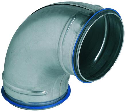 CONDUIT CIRCULAIRE RIGIDE ET SEMI-RIGIDE - Coude 90° à joints - GALVA