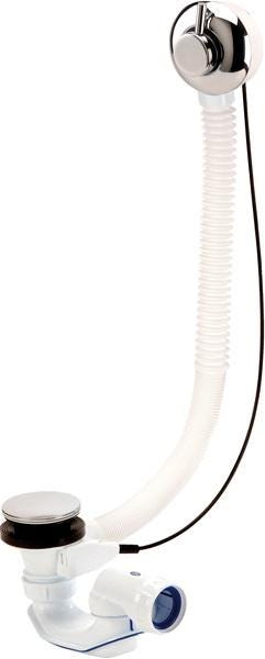 EASYBAIN STICK - Vidage à câble avec siphon à joint intégré, volant design et clapet recouvrant laiton
