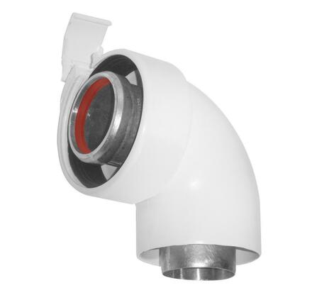 ROLUX GAZ - Coude 87° - Alu/PVC Blanc