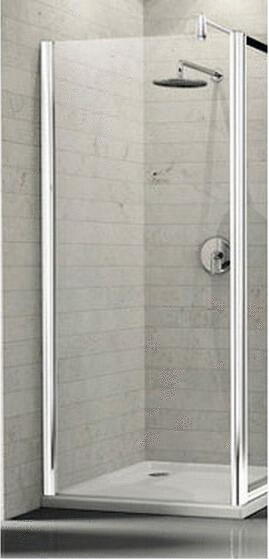 YOUNG F - Paroi fixe pour pose avec une porte en angle pour young S, 1B, 2B - Hauteur 190 cm - Ep. verre 6 mm