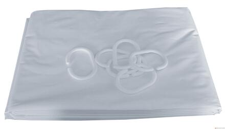 RIDEAUX DE DOUCHE - Tissu polyester Hydroperlé - Base lestée avec fil plombée