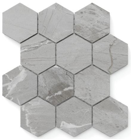CAR. MARVEL BARDIGLIO GREY MOSAICO ESAGO AS39