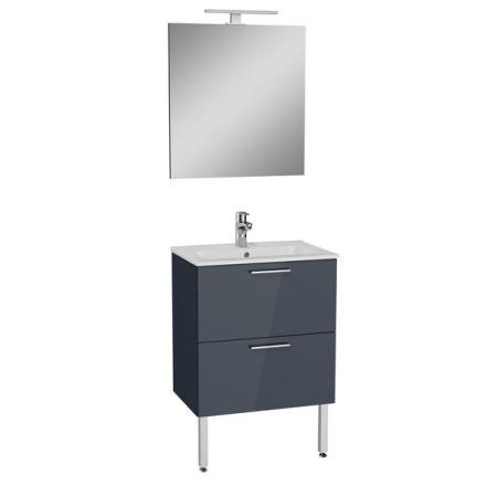 MEUBLE MIA 2T 60 PLAN/CER/MIR.ANTHRACIT 75073 VITRA BAD