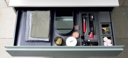 RANGEMENT P/MEUB. PVC 3BTES GRIS OMBRE 925019 SANIJURA / KOHLER FRANCE  [925019]