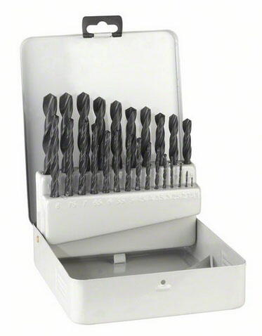 FORET EN COFFRET - HSS-G cassette métallique de 25 pièces