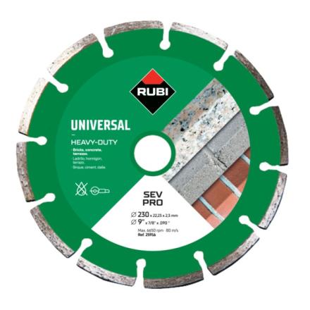 DISQUE DIAMANTE SEGMENTE SEV 230 PRO    25916 RUBI FRANCE