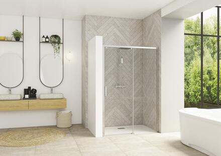 SMART DESIGN C SANS SEUIL - Paroi avec 1 volet coulissant sans seuil