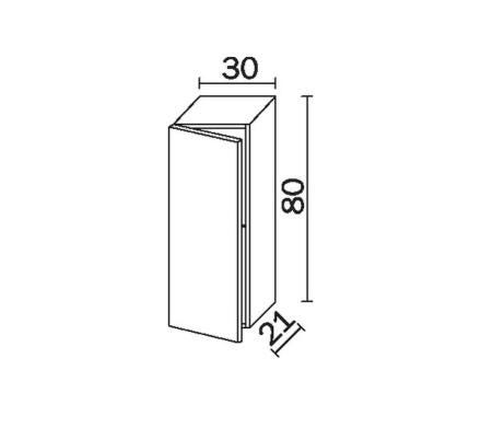ELEMENT HAUT SOLUZIONI 30X80  LEGNO P16402SLL
