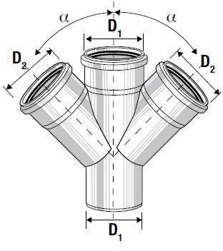 EMBRANCHEMENT PP - 45° - Double parallèle - HDTA