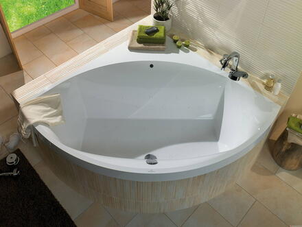 SQUARO - Baignoire d'angle Squaro en quaryl avec système Ultimate Fitness Combipoo