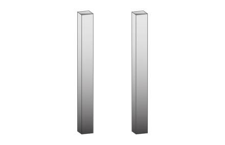 PIEDS ABS EAZY26 H60CM CHROME -PAIRE-   XA941