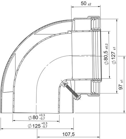COUDE 90 D.80-125 3CEP CLAPET INTEGRE 3318648 CHAFFOTEAUX 