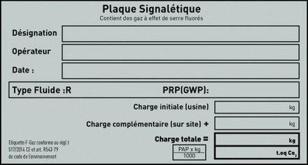 ETIQUETTE - Identification Gaz