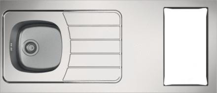 EVIER CUISINETTE ISEO 1C.1400 INOX CPBD140A30 MODERNA FRANCE  [CPBD140A30]