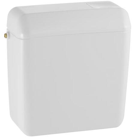 RESERVOIR DE CHASSE ATTENANT, SIMPLE TOUCHE INTERROMPABLE - alimentation latérale interchangeable, robinet flotteur compact 12 x 17