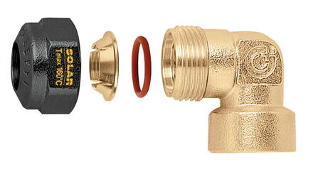 ACCESSOIRES SOLAIRES - Coude avec joints pour installation solaire