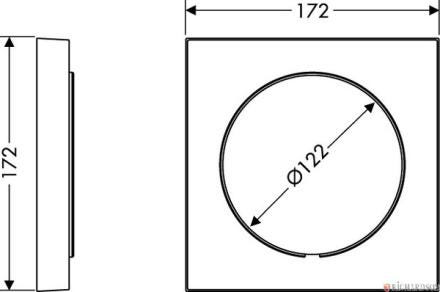 ROSACE COMPENS.CARREE       CHR AXOR 97407000 HANSGROHE  [97407000]
