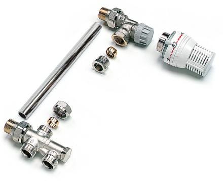 CORPS THERMOSTATIQUE - 434 - Ensemble combiné thermostatique équerre inversé