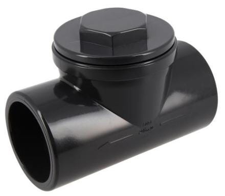 CLAPET ANTI-RETOUR D50 +BOUCHON PVC ANT CARJN NICOLL  [CARJN]