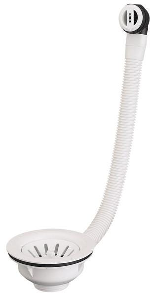 BONDE - A panier - Plastique ø 114,5 mm - Pour évier de synthèse perçage ø 90 mm