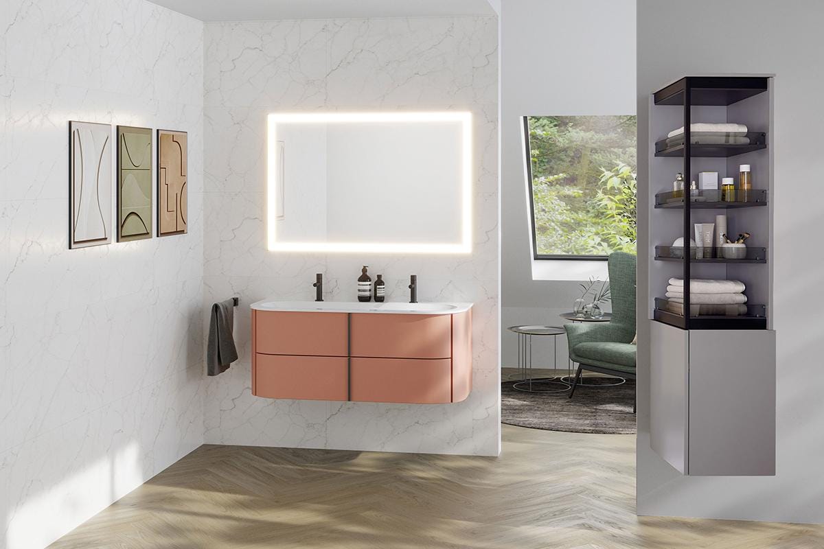 Tendance Colorblock - Meuble de salle de bains