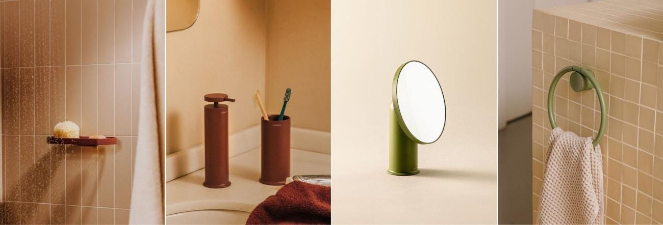 Tendance Colorblock - Accessoires de salle de bains