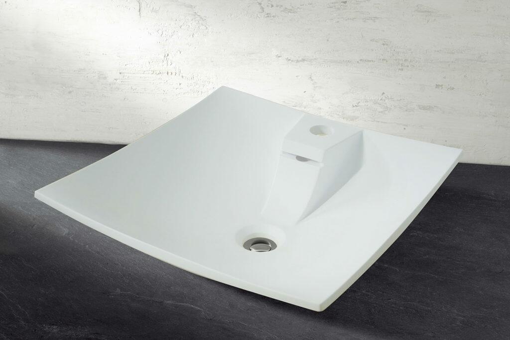 MINI RIALTO - Vasque carrée à poser en Solid Surface