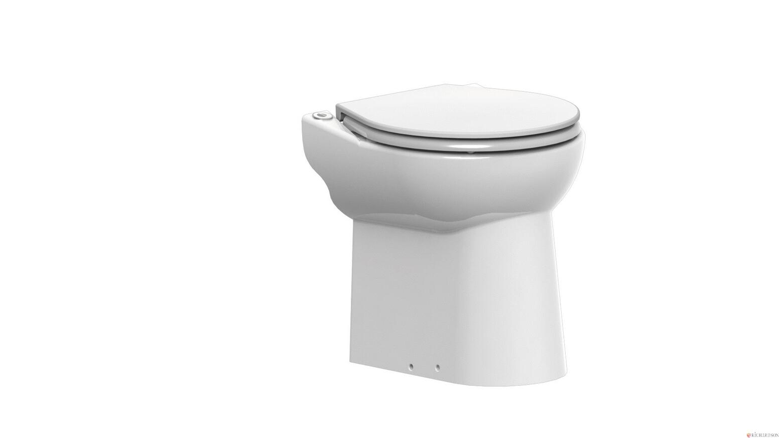Sanibroyeur Sanicompact Luxe Broyeur sanitaire dans WC sur pied avec  abattant