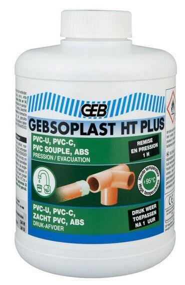 GEBSOPLAST - HT Plus - Colle évacuation en gel pour raccords en PVC rigide