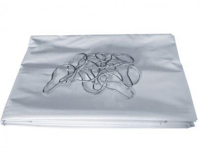 RIDEAU DE DOUCHE - Rideau de douche PVC "non feu", classe M1 blanc, anneaux métal