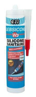 GEBSICONE - W3 - Mastic silicone pour joints sanitaire