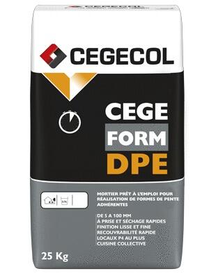 CEGEFORM DPE - Mortier thixotrope prêt à l'emploi, à prise et séchage rapides pour la réalisation de formes de pente de 5 à 100 mm