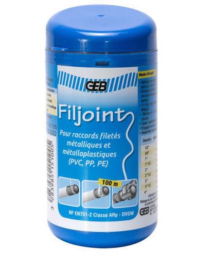 FILJOINT - Fil imprégné pour l’étanchéité des raccords filetés métalliques et plastiques (coniques ou cylindriques)