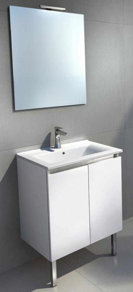 EXCLUSIVITES RICHARDSON PAR GBGROUP - Meuble sous-vasque et miroir déco-applique LED et pieds