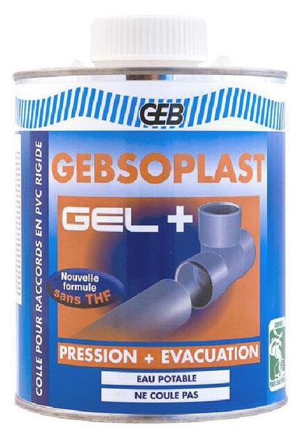 GEBSOPLAST - Gel plus - Colle pression évacuation pour raccords PVC rigides