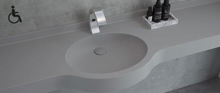 SINUS - Plan de toilette sur-mesure en Varicor®